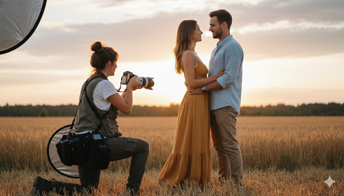 Portrait session outdoors